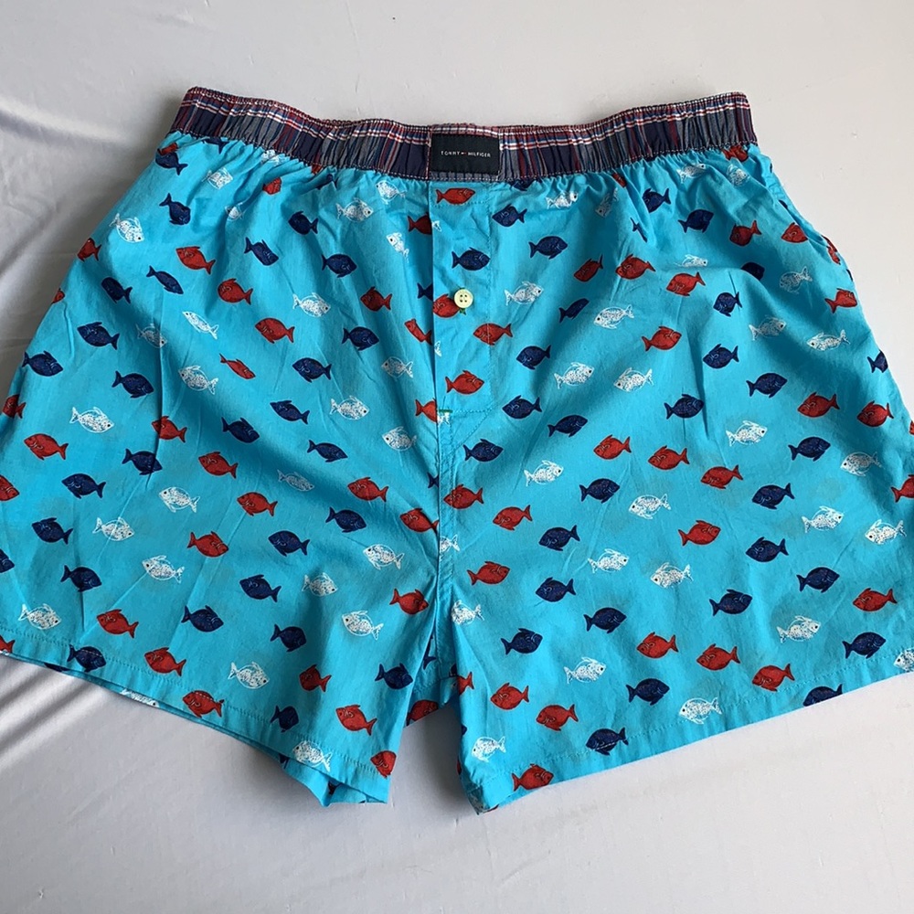 Blue Tommy Bahama Boxers with Fish